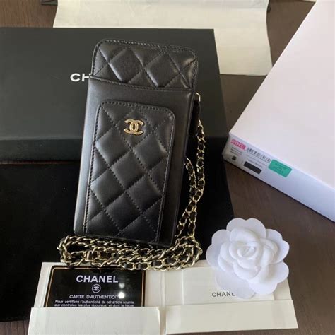 chanel phone bag|Chanel small chain bag.